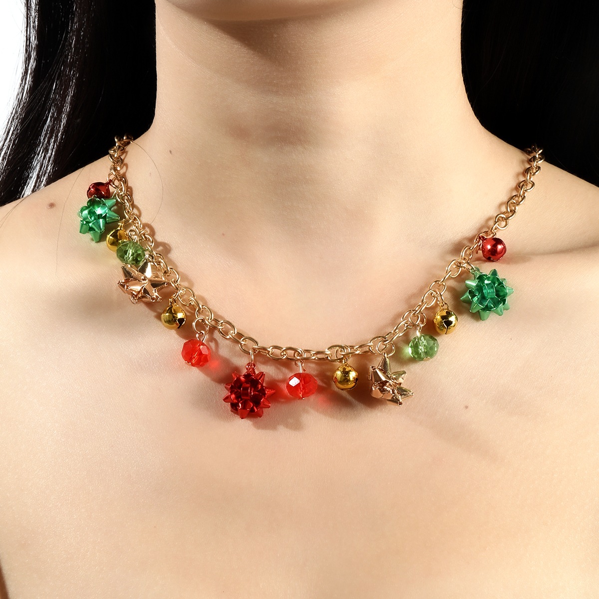 Vintage Style Flower Bell Alloy Plating Christmas Women's Jewelry Set display picture 3