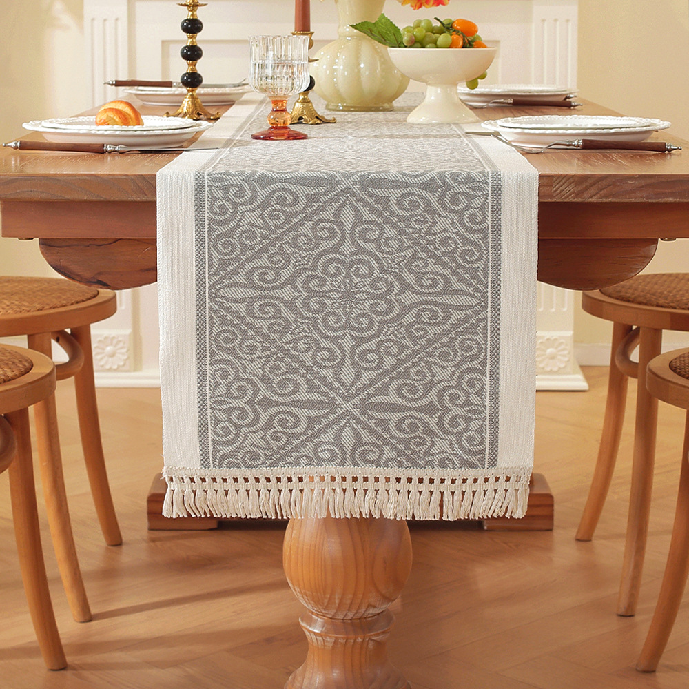 Cross-border hot sale Nordic light luxury thick dining table factory direct diamond design side cabinet cover cloth decoration wholesale in stock