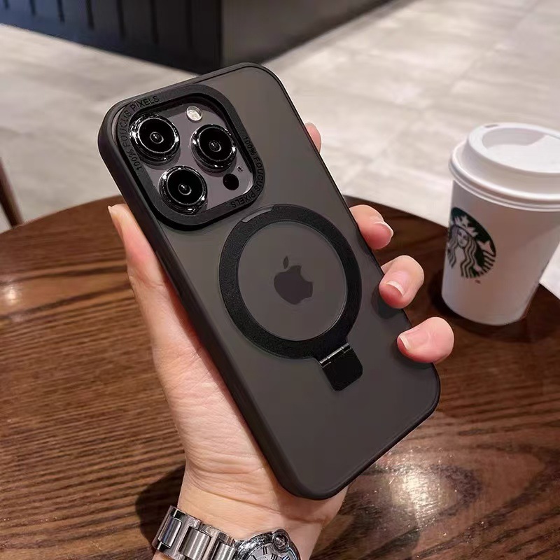 Soporte magnético esmerilado avanzado para iPhone16promaxs funda para teléfono móvil 13 Apple 14/15PM hombres y mujeres