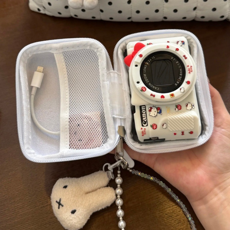 Cute Miffy CCD bolsa de protección de cámara bolsa de cambio certificados miffy polvo de lápiz labial almacenamiento portátil a prueba de caídas