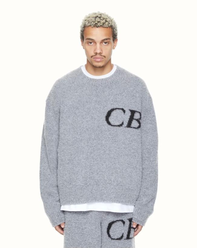 Cole Buxton CB Logo Knit Set 2-Piece Grey