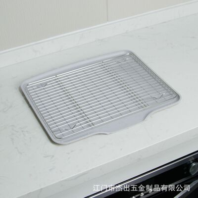 廠家現貨跨境不鏽鋼瀝水碗碟架廚房用具調味料瀝水置物架