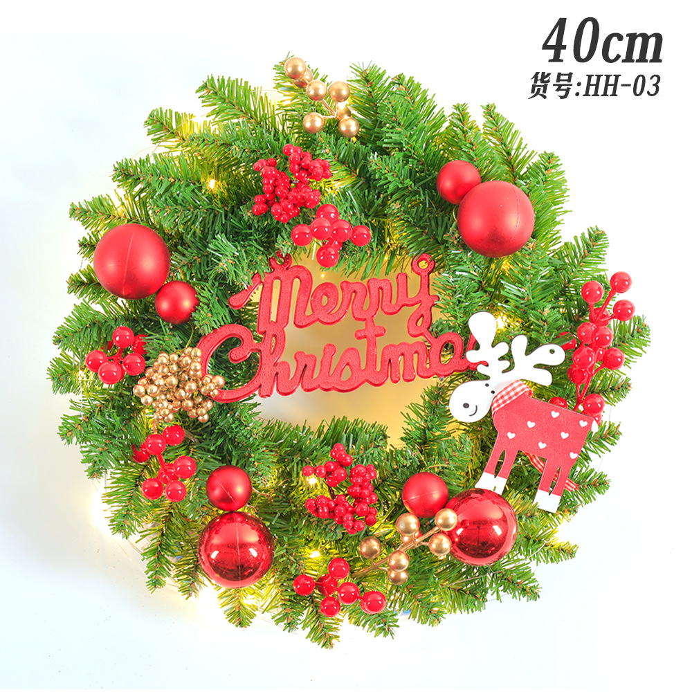 Amazon pop navideño coronas de vinas 30 / 40 / 50 / 60cm decoración de la puerta colgante escena árbol de Navidad