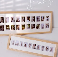 Campus time photo frame ID photo children's one-year-old growth record frame baby palace grid table wooden photo frame wholesale