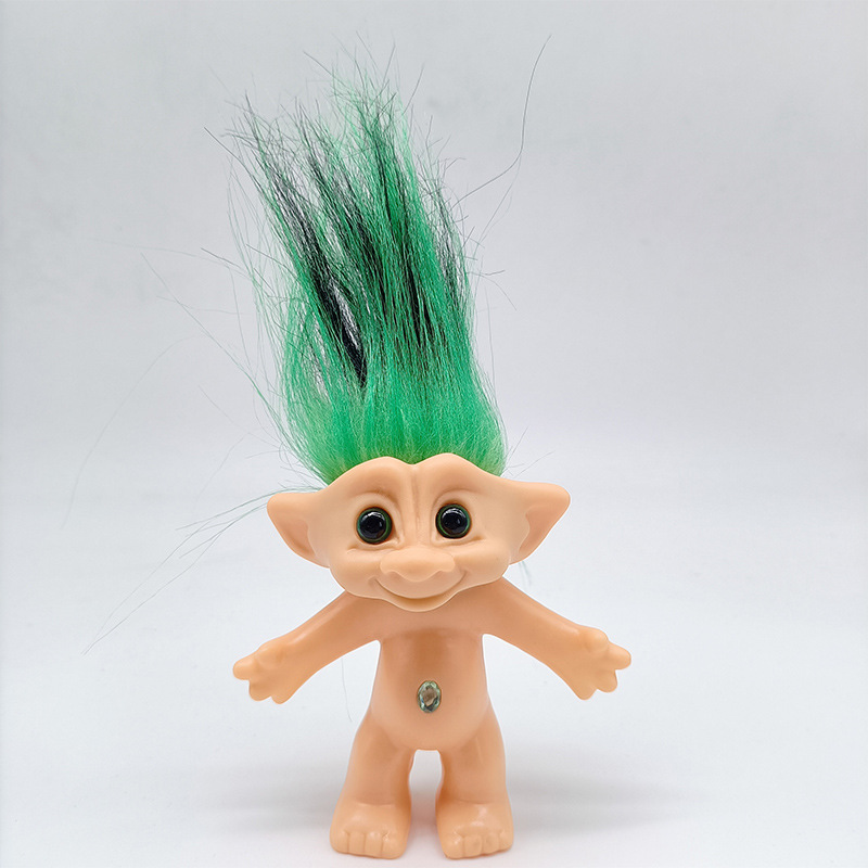 Amazon Troll retro muñeca 80 s nostálgico muñeca decoración Pelo Largo vinilo feo muñeca al por mayor