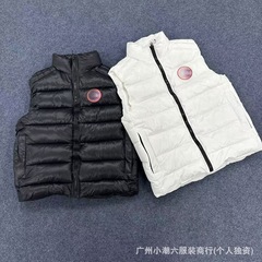 国境を越えた対外貿易莆田カナダ08ガチョウ家綿服刺繍馬甲潮男女百合レジャー明るい面防水立