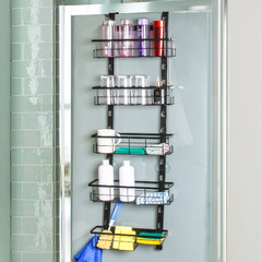 跨境新款家居收納門掛收納架吸盤廚房置物架浴室臥室整理門後掛架