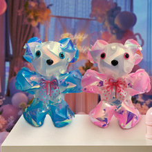 2026年镭射炫彩灯笼动物发光泰迪熊小狗兔子成品手提灯笼礼品批发