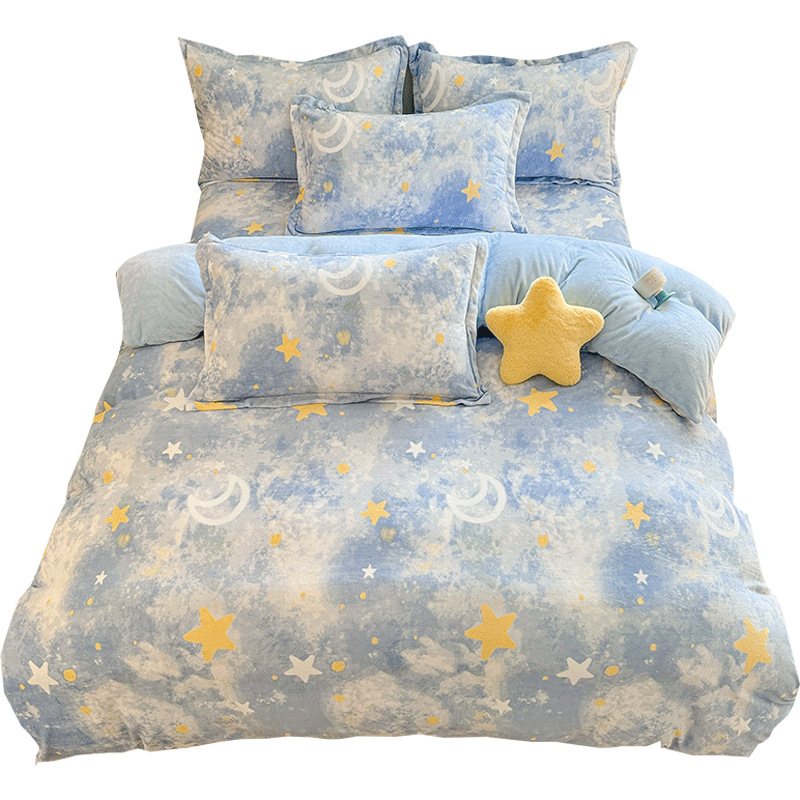 2025 nuevo edredón de seda de leche de una sola pieza de invierno cálido coral 150x200x230 edredón