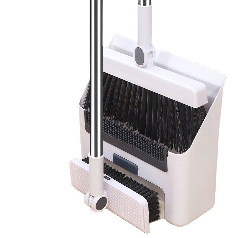 3-in-1 Broom Dustpan And Floor Brush Set Multi-Functional Combination Durable Broom With Soft Bristles For Easy Cleaning_voghion.com