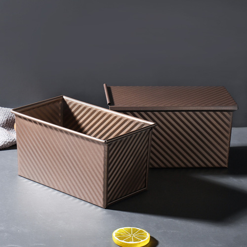 450g corrugated toast box with lid non-stick aluminum alloy toast mold carbon steel bread baking mold manufacturer wholesale