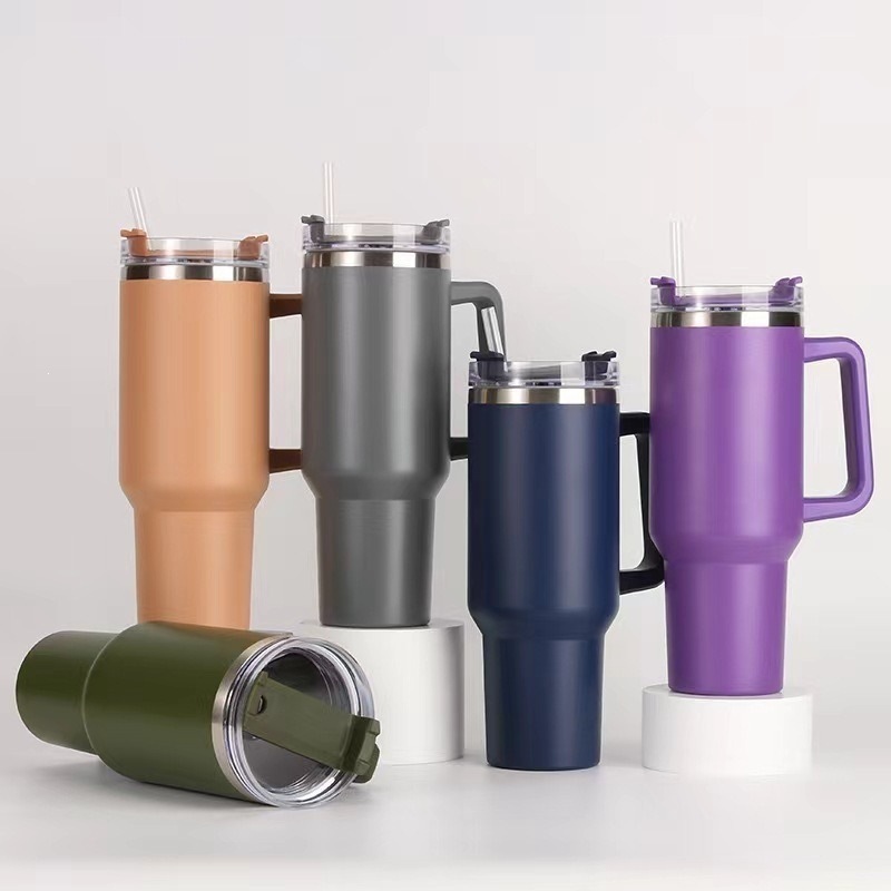 Cross-border nueva generación de 40oz tazas de mango 304 tazas de automóviles tazas de aislamiento térmico tazas de aislamiento frío tazas de gran capacidad portátiles al aire libre