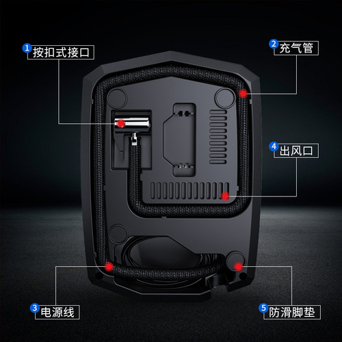 High power car air pump intelligent digital display high pressure air pump car air pump tire inflator wholesale