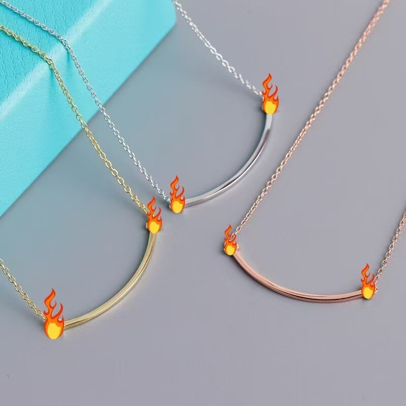 Tijia High Version Smile Necklace Thick Plated 18K Non-Fading Matching Version Smiley Face with Diamond Clavicle Chain Versatile Cross-Border Short Tijia High Version Smile Necklace Thick Plated 18K Non-Fading Matching Version Smiley Face with Diamond Clavicle Chain Versatile Cross-Border Short