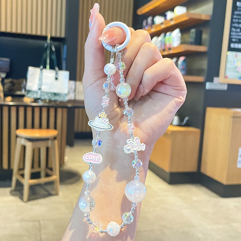 Princesa, por favor, hacer fortuna, cadena de teléfono móvil, nueva aleación de caso de teléfono móvil, colgante de cuentas de alta calidad, colgante de llaves corto