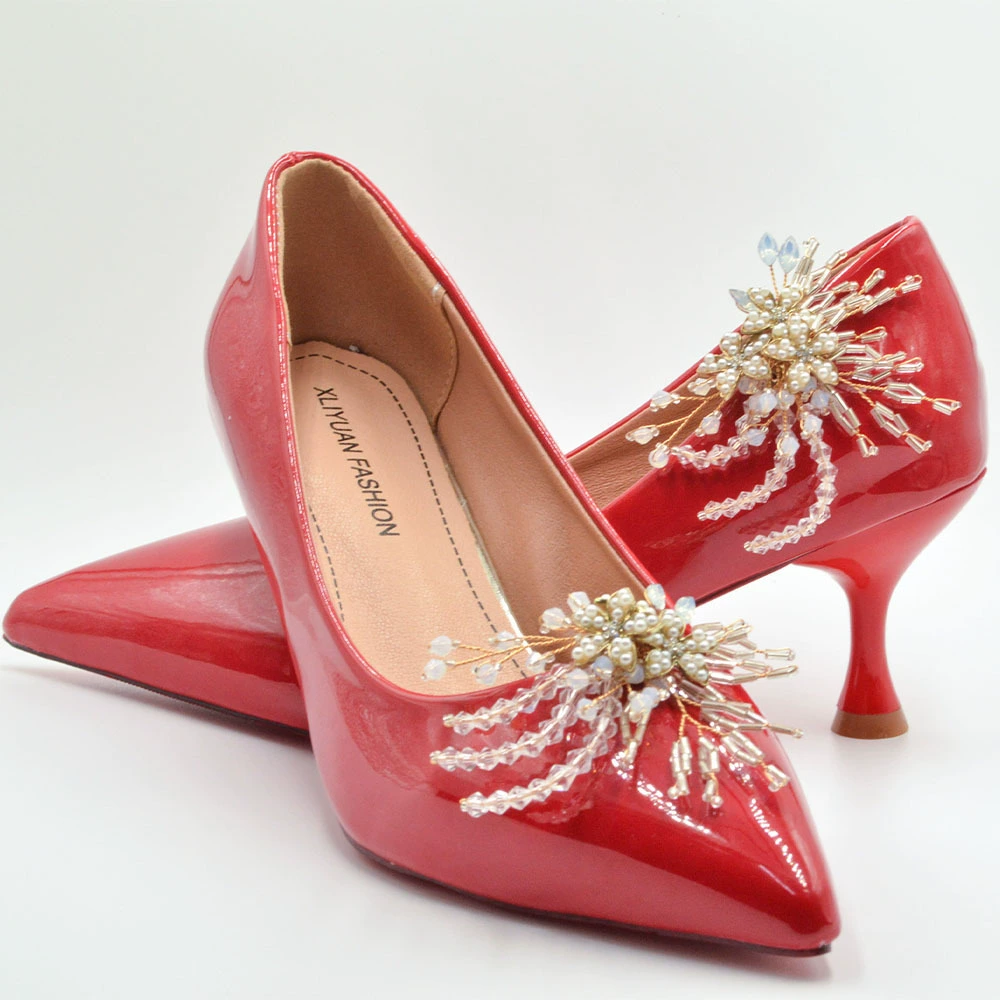 Амазонка Обувь Украшение головки обуви застежка Съемная обувь Цветок кристалл Одиночная обувь Свадебная обувь зажим для обуви на высоком каблуке аксессуары