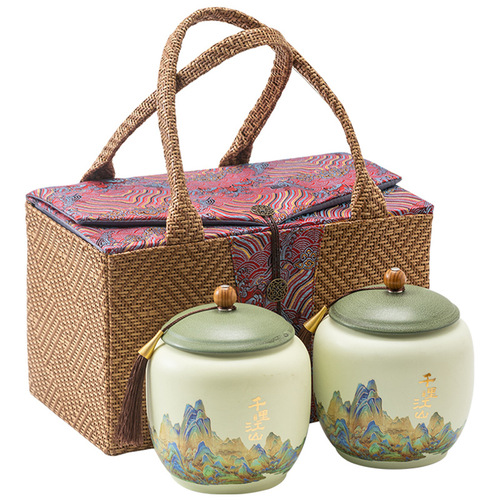 Tea Can Ceramic Large Moisture-Proof Sealed Can High-Quality Storage Empty Can Household Living Room Luxurious Creative Decor