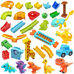 兼容乐高大颗粒轨道积木滚球配件儿童拼装滑道滚珠玩具弹珠零件