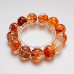 【一树四言】天然红胶花水晶手串女款百搭显白高级红胶花手链批发