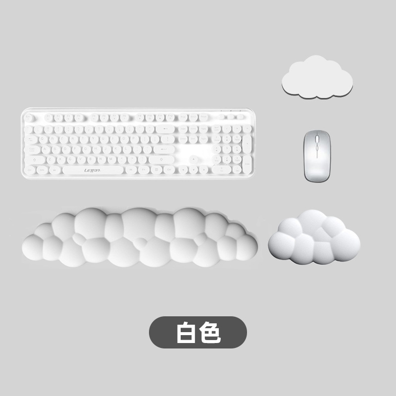 Cojín de muñeca de la almohadilla de ratón de la nube caliente transfronteriza al por mayor computadora oficina de escritorio antideslizante almohadilla de muñeca de espuma de memoria