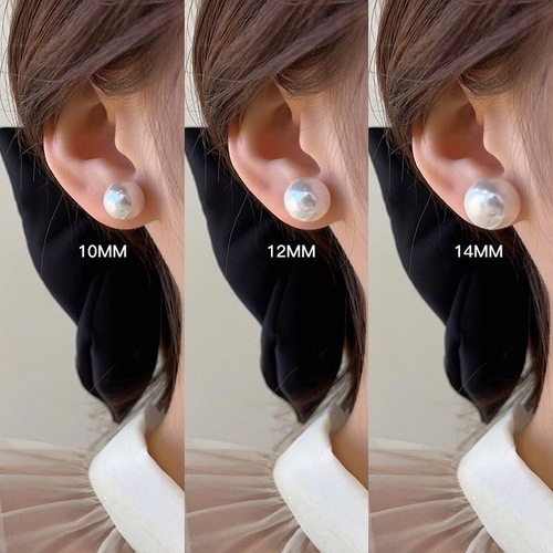 Bread, steamed buns, pearl earrings, light luxury, high-end sense of temperament, 2025 new, niche fashion, 925 earrings wholesale