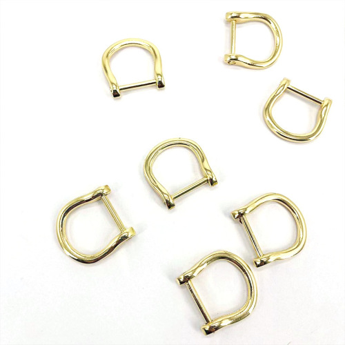 Luggage hardware shoulder strap hand strap accessories screw U-shaped buckle diy woven bag accessories removable die-cast D-shaped buckle