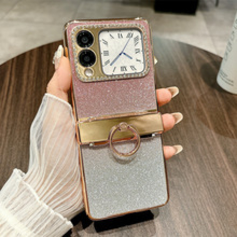 MC for Huawei Nova Flip Phone Case NovaFlip Folding Screen Glitter Ring Hinge Drop Protection