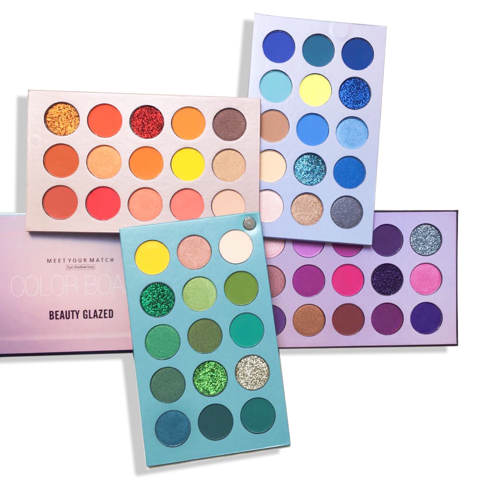 Sombra de ojos giratoria transfronteriza paleta de sombras de ojos de 60 colores 4 capas cuentas multicolores tridimensionales mate mercado de maquillaje de escenario para niños