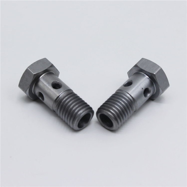 空芯螺丝管头液压调向接头卡套式内外丝弯头液压转换接头双通接头