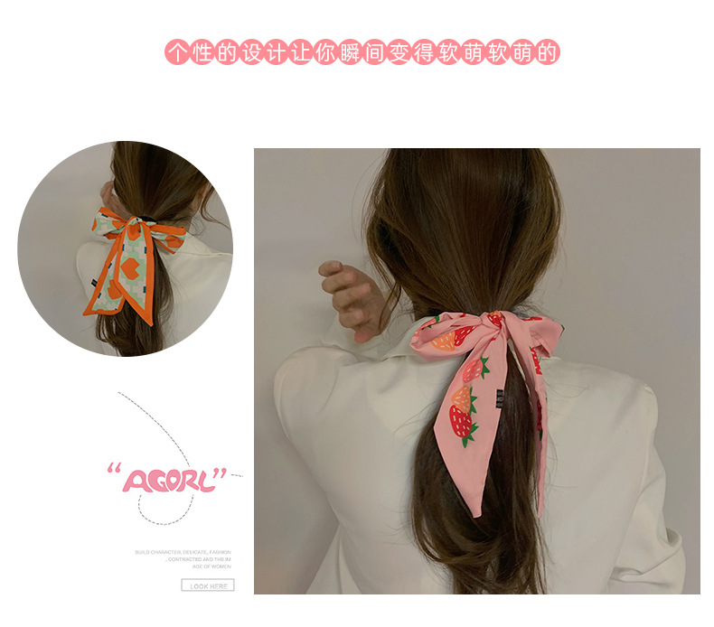 Foulard En Soie Coréenne Anneau De Cheveux En Satin display picture 12