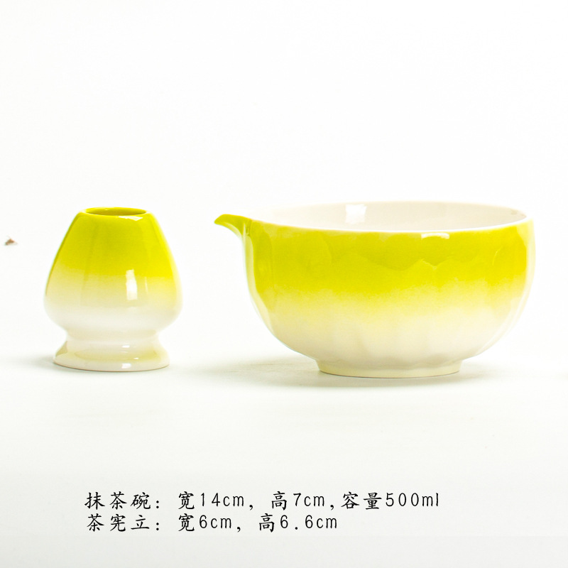 그라데이션 과일 그린 말차 그릇과 차 샹리(PJ2505251-6)
