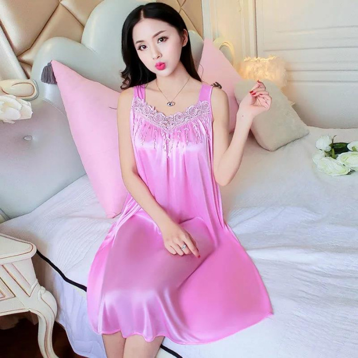 2023 verano pijama de seda de hielo para mujeres delgada seda patinaje de seda set sexy suave y cómodo pijama de mujer ropa para el hogar