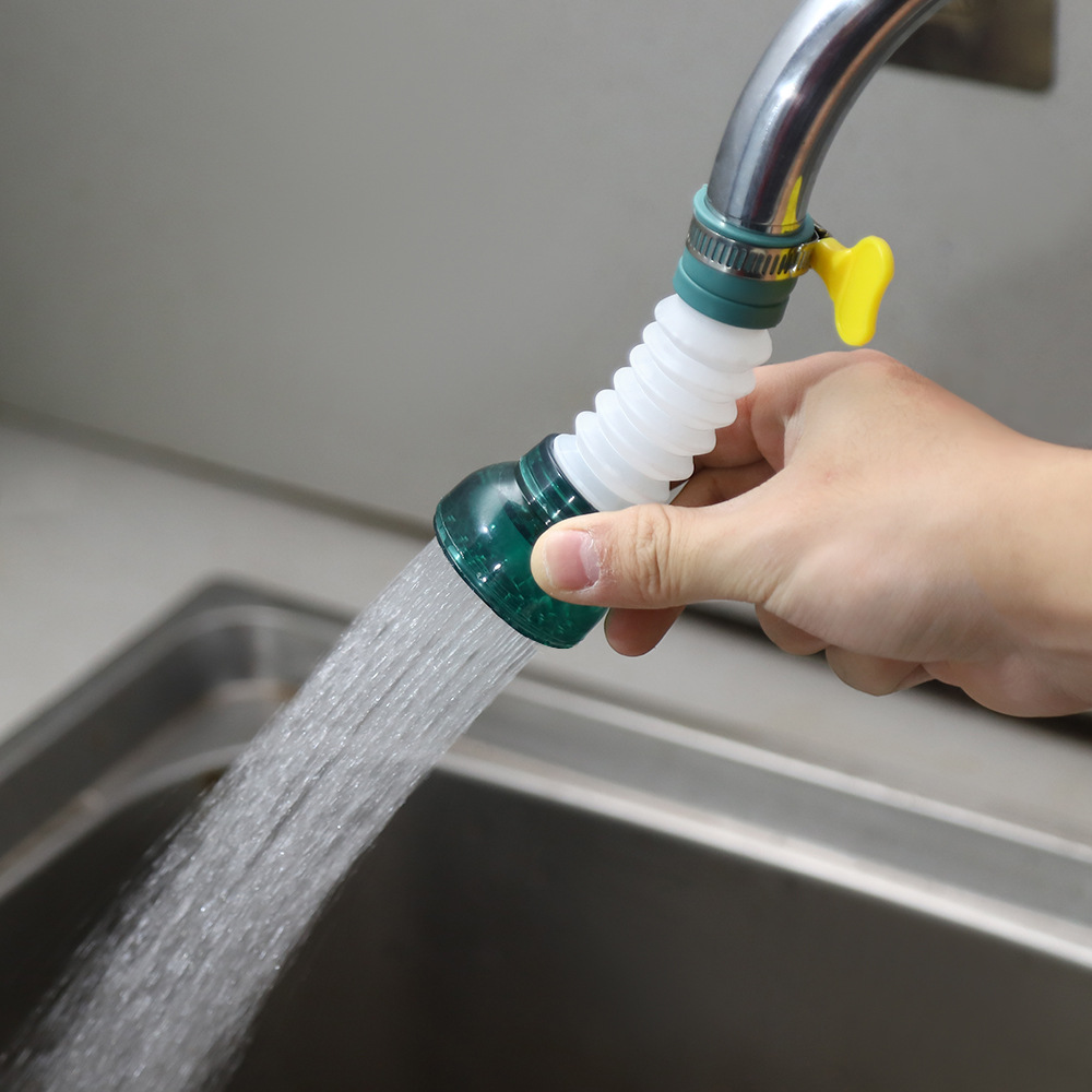 墨绿水龙头防溅过滤器家用厨房自来水花洒嘴水龙头加长延伸净水器