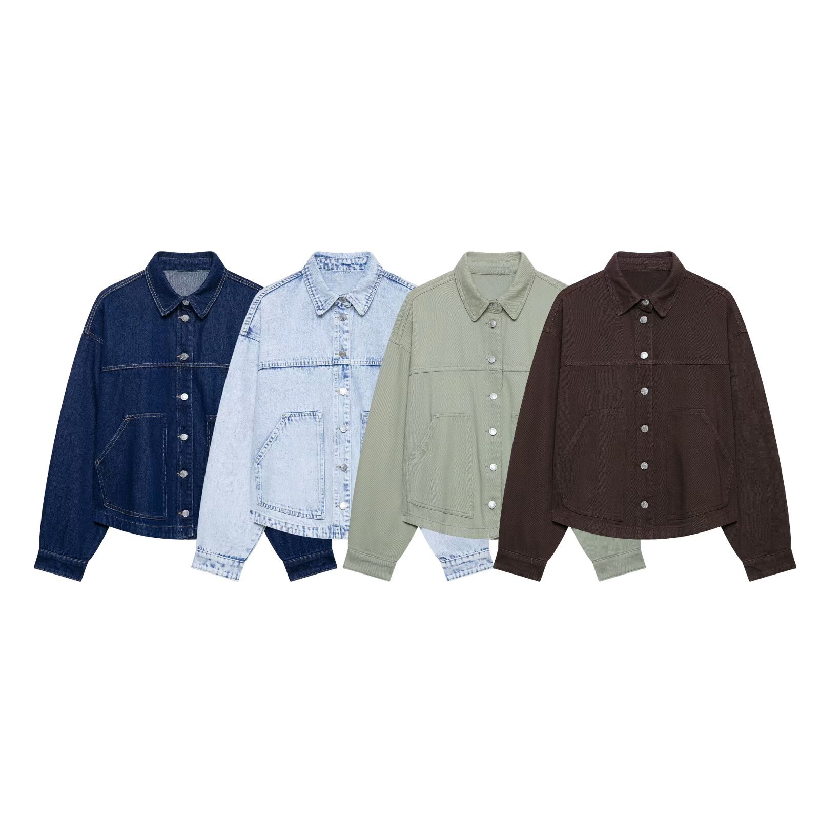2026 Summer New Cross-Border Women's Clothing: European and American Style Fashion Retro Loose Casual Lapel Cardigan Jacket