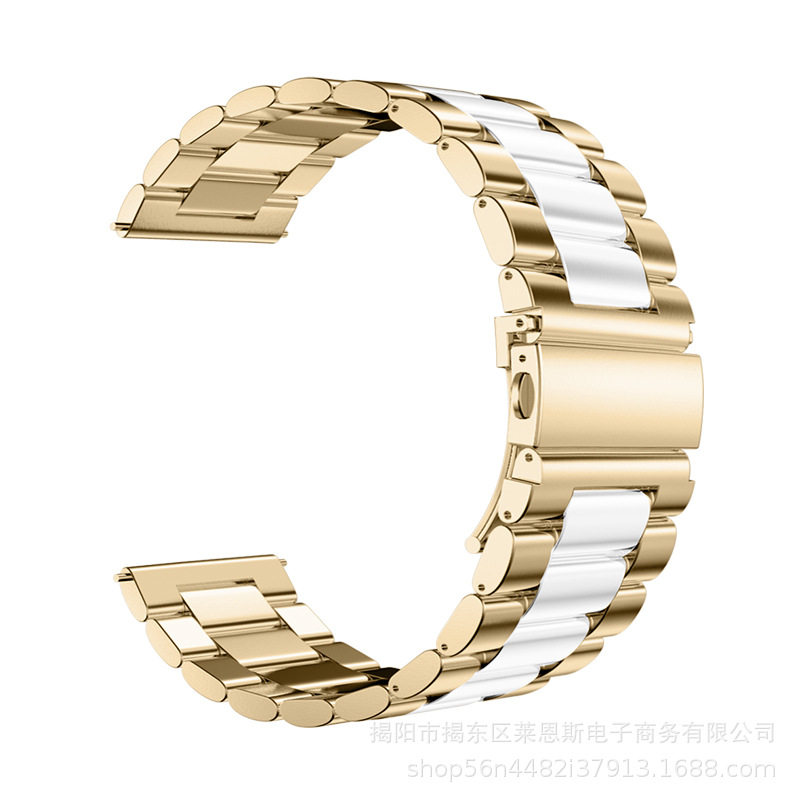 Three steel belts-gold white-oil spray