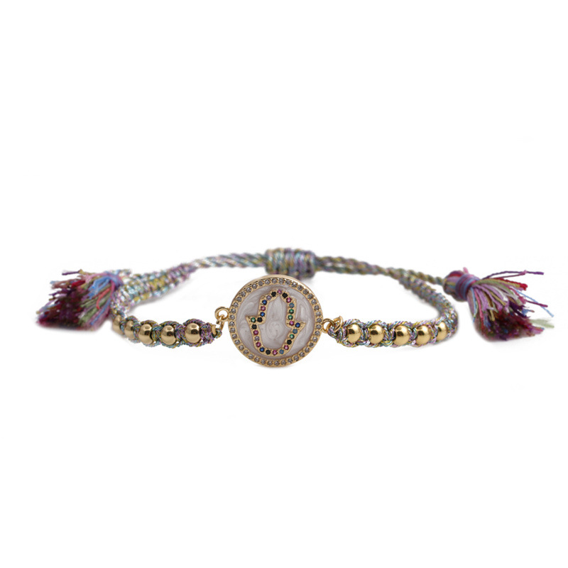 Fashion Color Zircon Micro-inlaid Palm Bracelet display picture 3