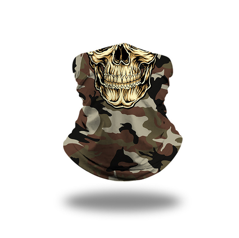 Toalla facial mágica de ciclismo deportivo al aire libre Impresión digital 3D Protector solar transpirable Máscara a prueba de polvo y neblina para hombres y mujeres