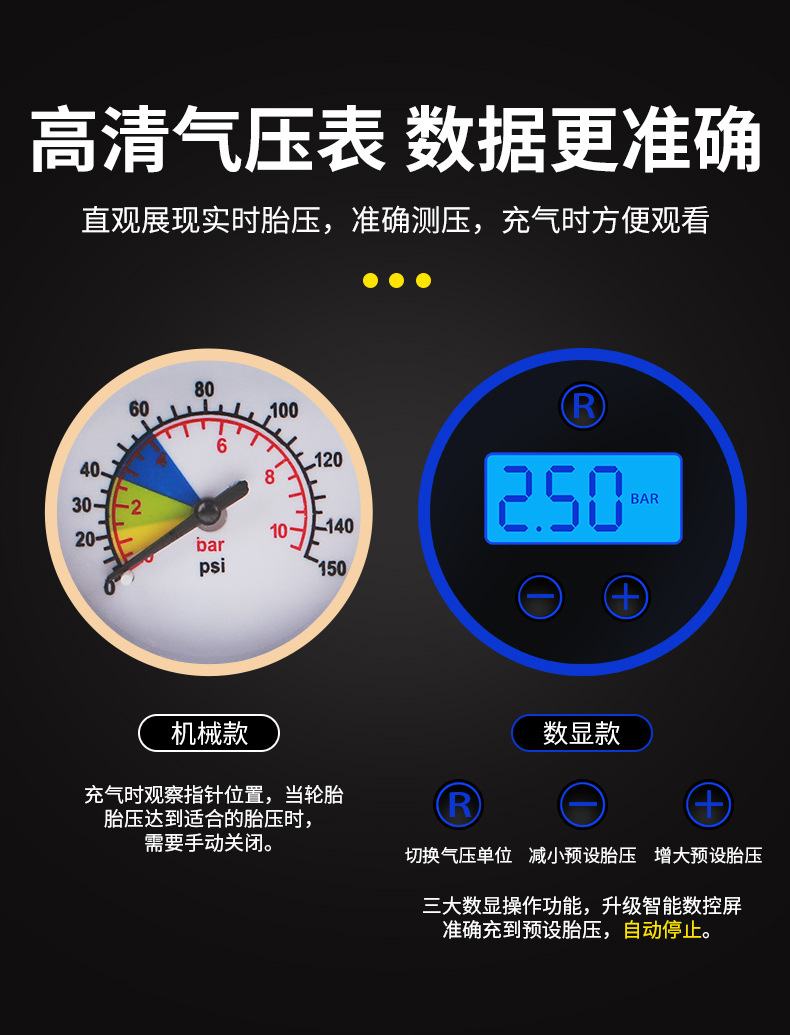 Portable Car Air Compressor Electric Tire Inflator