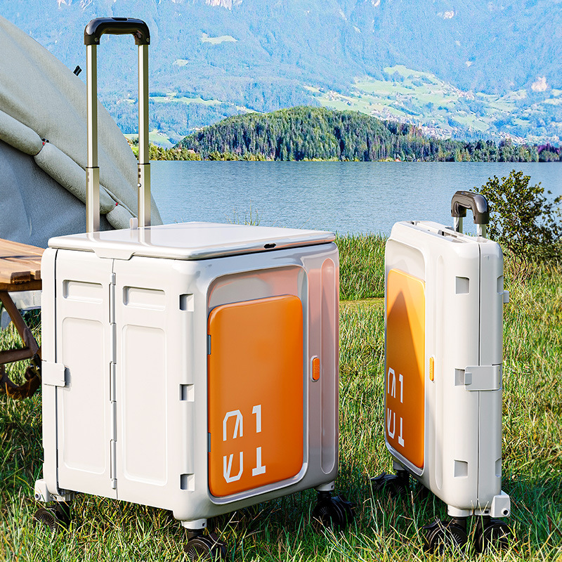 Outdoor Camper Portable Folding Trolley Travel Picnic Snack Large Capacity Camper