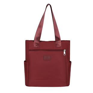 Cross-Border Nylon Oxford Cloth Bag Shoulder Bag Simple Large-Capacity Commuting Work Tote Bag for College and Middle School Students Tutoring Books