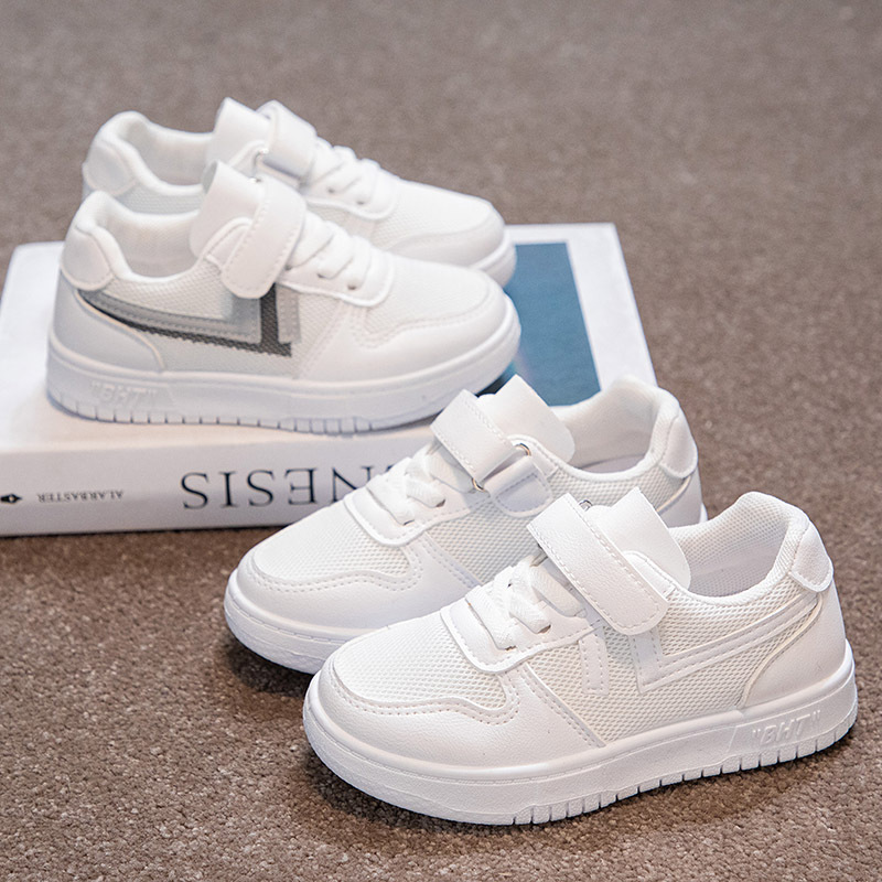 Children's white shoes 2024 spring and autumn new style mesh big children's girls' shoes children's casual shoes breathable sneakers
