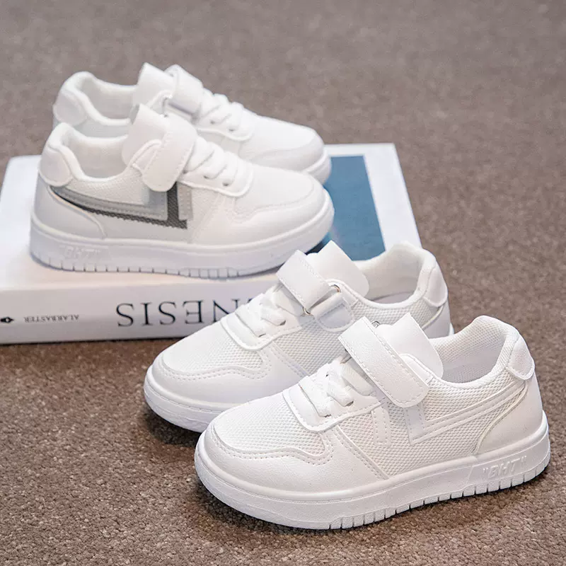 儿童小白鞋2025春秋款新款网面大童女孩童鞋儿童休闲鞋子透气板鞋