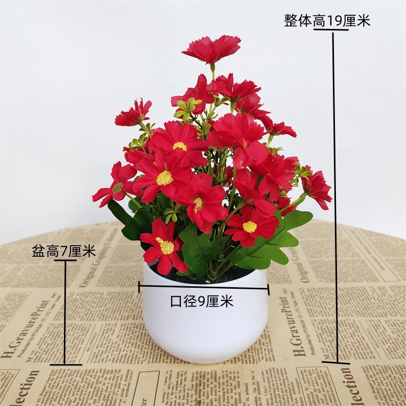 Pequeña imitación de flores falsas decoraciones de sala de estar decoración de mesa de té flores de plástico mano flores falsas plantas decoraciones