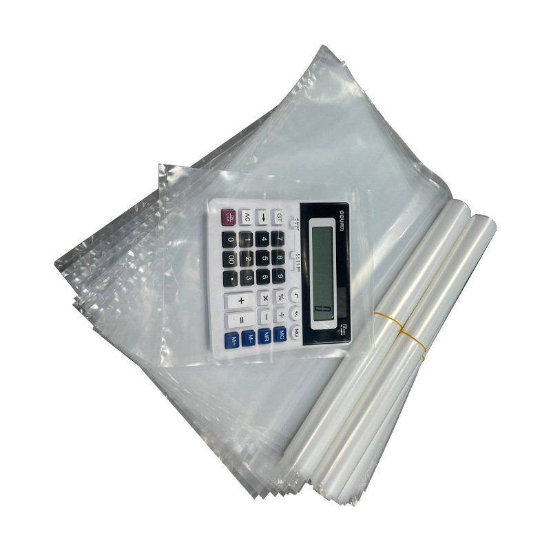 Guangzhou suministro de la fábrica PE plegable película de encogimiento blanco lechoso presión PE bolsa transparente PE supermercado alimentos película de encogimiento