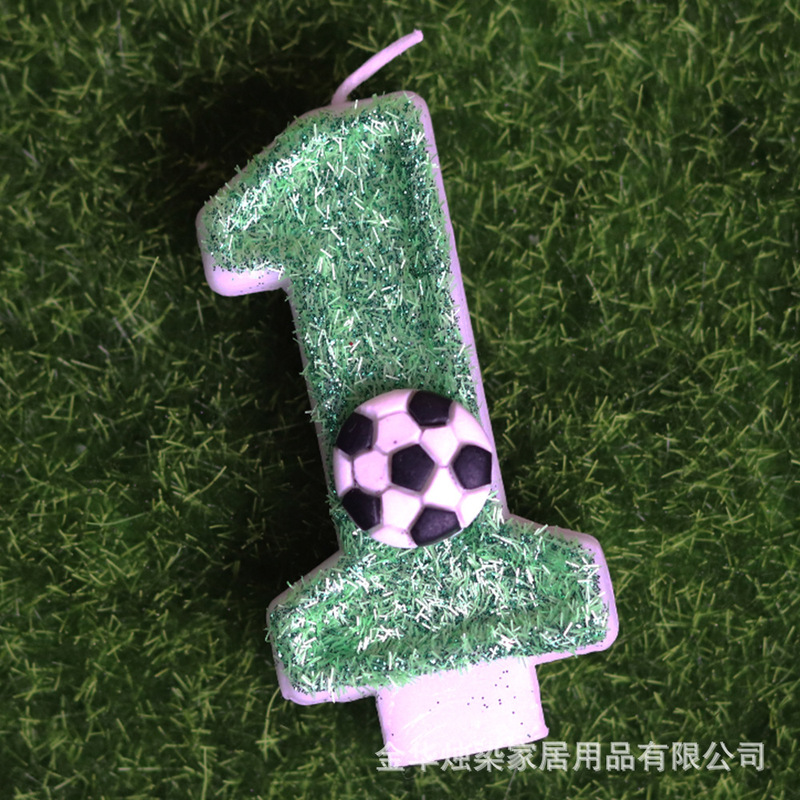 Amazon の人気サッカーシリーズデジタルキャンドル色変化クリエイティブ男の子の誕生日キャンドルケーキデコレーションドロップシッピング|undefined