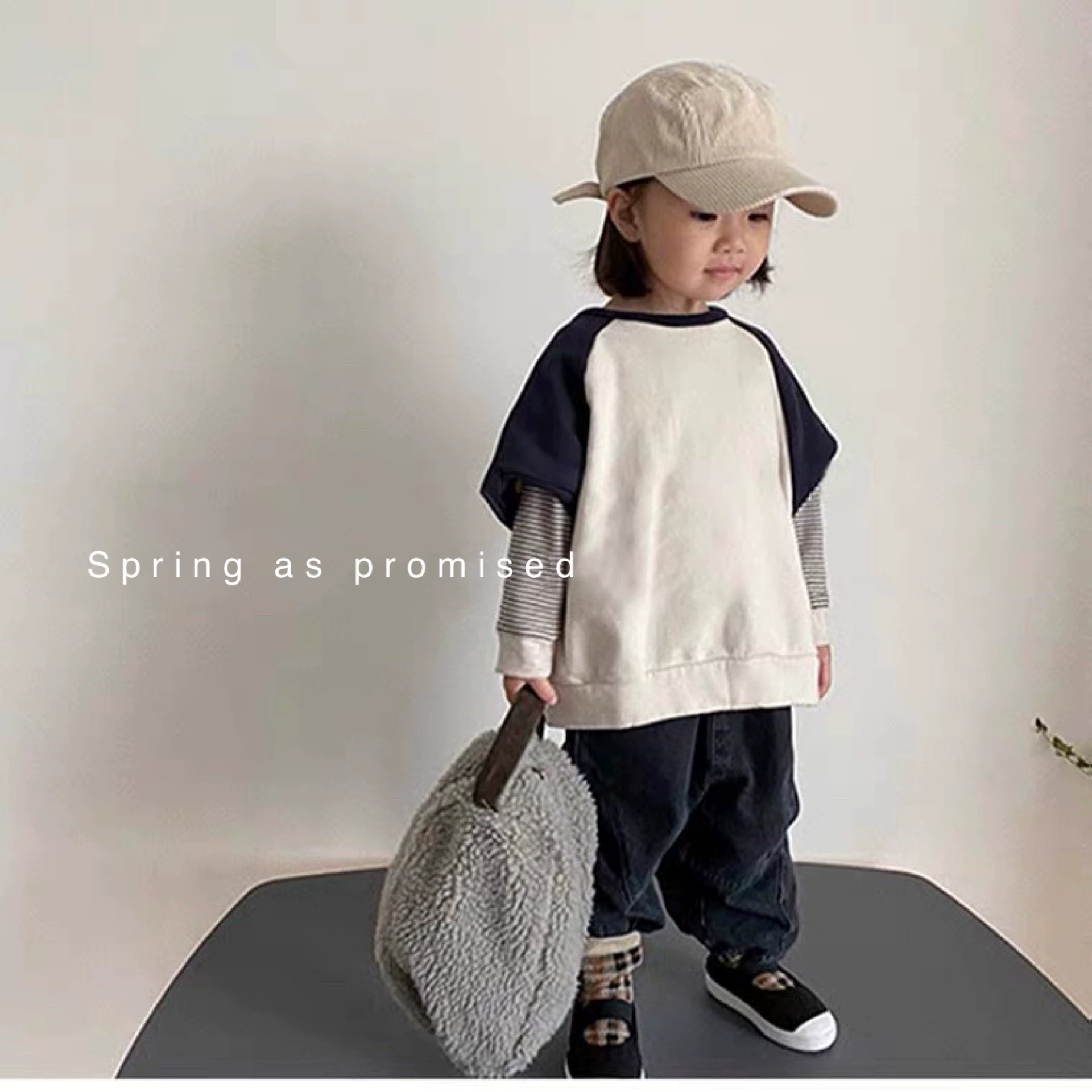 GL-kids Осень детский толстовка для мужчин и женщин для отдыха, корейский стиль, короткий рукав, оверсайз