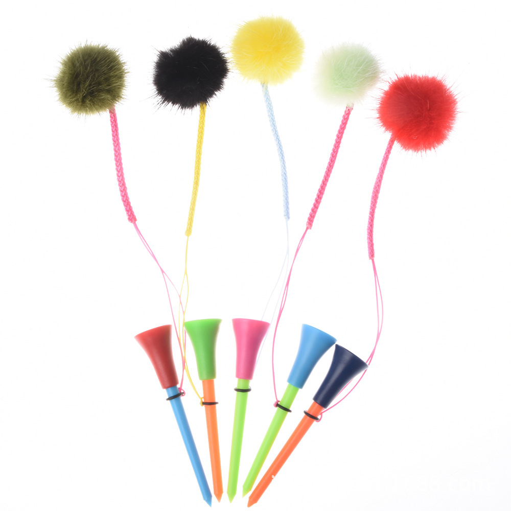 Nuevo Golf sentado bola de plástico clavo anti-perdido con cuerda de golf Tee accesorios de golf suministros