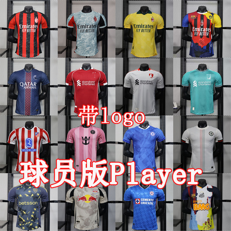 2526 プレーヤーズエディション 半袖サッカーユニフォーム 125周年記念 ジョイント バルセロナ レアルマドリード ACクラブ プレーヤージャージ|undefined