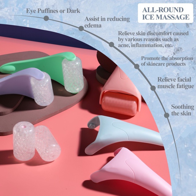TEMU TIKTOK Hot Sale Ice Roller Facial Ice Application Machine Massage Latino Skin Beauty Tool Ice Ball Roller