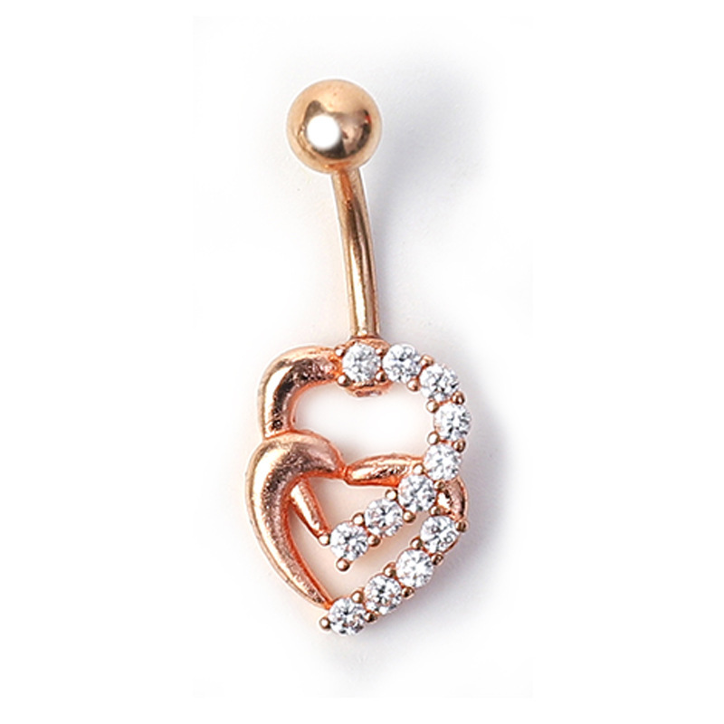 Manufacturer New Piercing Jewelry European And American Fashion Zircon Wisteria Navel Belly Button Ring_voghion.com